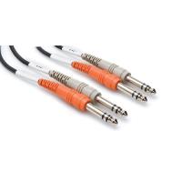 HOSA Dual 1/4" TS (M) - 1/4" TS (M) Balanslı kablo 3 mt.