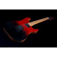 Jet JS-1000 Vulcano HH Elektro Gitar (Flamed Transparent Red)