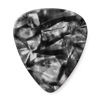Jim Dunlop 483R02MD Genuine Celluloid Black Pearloid Pena (Medium)