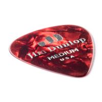 Jim Dunlop 483R09MD Celluloid Red Pearloid Pena (Medium)