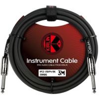 KIRLIN IPCC-201PN-3M-BK / 1/4" MONO PLUG