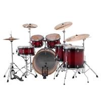 Ludwig Evolution Maple LCEM622XRF Red Burst Shell Set Bateri (10-12-14-14-16-22)