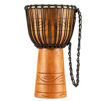 Meinl ADJ2-M+BAG African Style Rope Tuned Series Medium 10" Djembe (Brown)