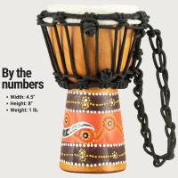 Meinl HDJ5-XXS African Style XX-Small Djembe (Brown Python Design)