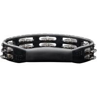 Meinl HTMT1BK ABS Plastic Stainless Steel Jingles 2 Row Tamburin (Siyah)