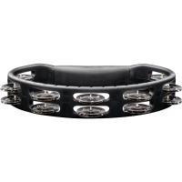 Meinl HTMT1BK ABS Plastic Stainless Steel Jingles 2 Row Tamburin (Siyah)