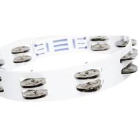 Meinl HTT10WH Stainless Steel Jingle 2-rows 10" Tour Tamburin (Beyaz)