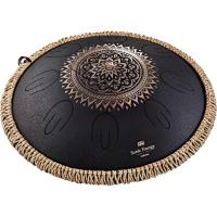 Meinl Sonic Energy Octave Steel Floral Design D-kurd 16" Tongue Drum (Siyah)