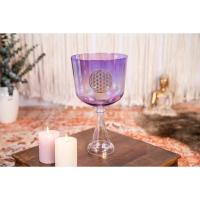 Meinl Sonic Energy CSC8FPFOL Hayatın Çiçeği Kalp Çakrası 8'' Crystal Singing Ses Kadehi (Purple)