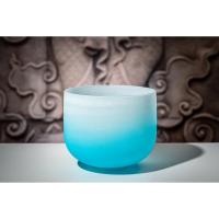 Meinl Sonic Energy CSBC10G Throat Chakra 10'' Crystal Singing Bowl Note G4 (Color Frosted Light Blue)