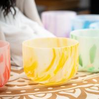 Meinl Sonic Energy 10" Marble Crystal Singing Bowl (E4, Yellow, 432 Hz, Solarplexus Chakra)