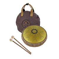 Meinl Sonic Energy 10" Medium Octave Steel Tongue Drum (C Major, 8 Notes, 432 Hz, Gold)