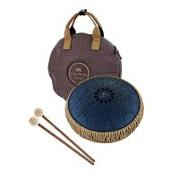 Meinl Sonic Energy 10" Medium Octave Steel Tongue Drum (C Minor, 8 Notes, 432 Hz, Navy Blue)