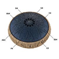 Meinl Sonic Energy 10" Medium Octave Steel Tongue Drum (C Minor, 8 Notes, 432 Hz, Navy Blue)