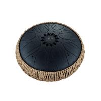 Meinl Sonic Energy 10" Medium Octave Steel Tongue Drum (B Minor, 8 Notes, 432 Hz, Black)