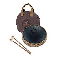 Meinl Sonic Energy 10" Medium Octave Steel Tongue Drum (B Minor, 8 Notes, 432 Hz, Black)