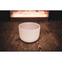 Meinl Sonic Energy 10" white-frosted Crystal Singing Bowl (D4, 432 Hz, Sacral Chakra)