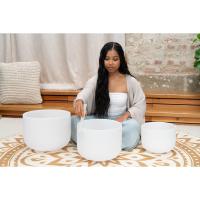 Meinl Sonic Energy 3-Parça Crystal Singing Bowl Set (G4 / E4 / C4, 432 Hz)