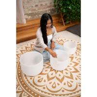 Meinl Sonic Energy 3-Parça Crystal Singing Bowl Set (G4 / E4 / C4, 432 Hz)