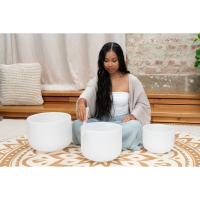 Meinl Sonic Energy 3-parça Crystal Singing Bowl Set (A4 / F4 / D4, 432 Hz)