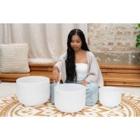 Meinl Sonic Energy 3-Parça Crystal Singing Bowl Set (A4 / F4 / C4, 432 Hz)