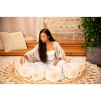 Meinl Sonic Energy 6-Parça Solfeggio Crystal Singing Bowl Set