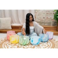 Meinl Sonic Energy 7-Parça Marble Crystal Singing Bowl Chakra Set (B4, A4, G4, F4, E4, D4, C4, 432 Hz)
