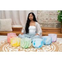 Meinl Sonic Energy 7-Parça Marble Crystal Singing Bowl Chakra Set (B4, A4, G4, F4, E4, D4, C4, 432 Hz)