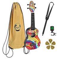 Ortega K2-68 Keiki Sopranino Ukulele Set (Peace '68)