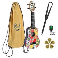 Ortega K2-EM Keiki  Sopranino Ukulele Set (El Muerto)
