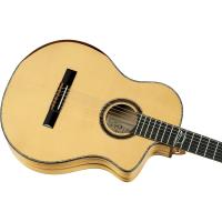 Ortega Signature Series Solid Ladin/ Beyaz Abanoz Elektro Klasik Gitar (Natural)