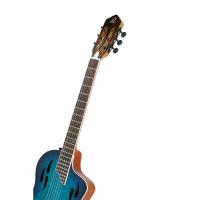 Ortega TourPlayer Deluxe RTPDLX- FMA Elektro Klasik Gitar (Blue Burst)