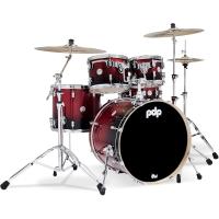 PDP Drums Concept Maple 5 Parça 22" Akustik Davul (Red To Black Sparkle Fade)