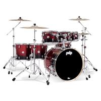 PDP Drums Concept Maple 7 Parça 22" Akustik Davul (Red To Black Sparkle Fade)