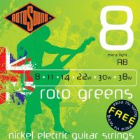 Rotosound R8 Greens Elektro Gitar Teli Seti (8-38)