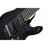Schecter C-7 Deluxe 7 Telli Elektro Gitar (Satin Black)
