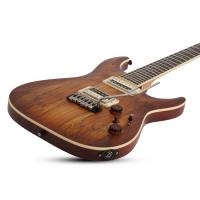 Schecter C-1 Exotic Spalted Maple Elektro Gitar (Satin Natural Vintage Burst)