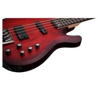 Schecter C-4 Custom 4 Telli Bas Gitar (Trans Crimson Stain)