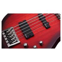 Schecter C-5 Custom 5 Telli Bas Gitar (Trans Crimson Stain)