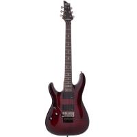 Schecter Damien Elite 6 FR CRB Solak Elektro Gitar (Crimson Red Burst)