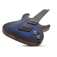 Schecter Omen Elite-7 Multiscale 7 Telli Elektro Gitar (See-Thru Blue Burst)