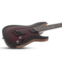 Schecter Omen Elite-7 Multiscale 7 Telli Elektro Gitar (Cherry Burst)