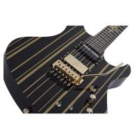 Schecter Synyster Custom FR Elektro Gitar (Gloss Black & Gold Stripes)