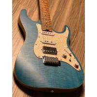 Soloking MS-1 Classic Flat Top FMN Roasted Flame Maple Neck in Jeans Pacific Blue W/Gigbag
