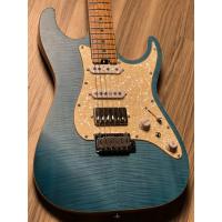Soloking MS-1 Classic Flat Top FMN Roasted Flame Maple Neck in Jeans Pacific Blue W/Gigbag