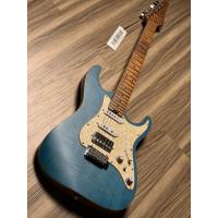 Soloking MS-1 Classic Flat Top FMN Roasted Flame Maple Neck in Jeans Pacific Blue W/Gigbag