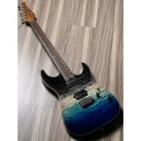 Soloking MS-1 Custom 24 HH Quilt with Rosewood FB in Ocean Storm Double Wipeout JESCAR W/Gigbag