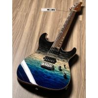 Soloking MS-1 Custom 24 HH Quilt with Rosewood FB in Ocean Storm Double Wipeout JESCAR W/Gigbag