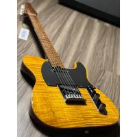 Soloking MT-1 FM 22 Artisan FMN with Roasted Flame Maple Neck in Amber  W/Hardcase