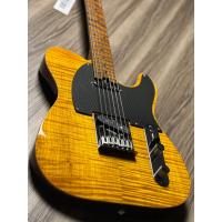 Soloking MT-1 FM 22 Artisan FMN with Roasted Flame Maple Neck in Amber  W/Hardcase